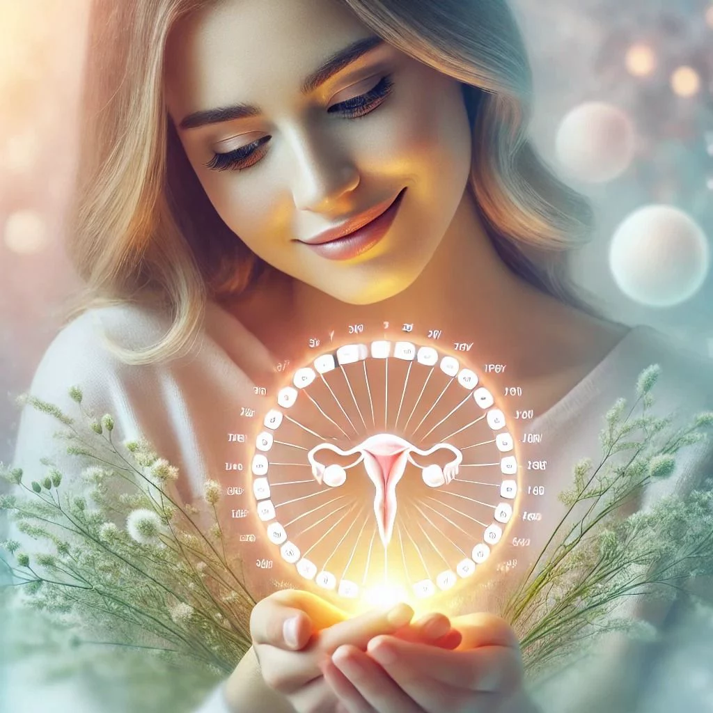 Woman following healthy lifestyle to improve fertility naturally