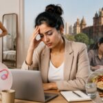 Lean professional woman with PCOS symptoms despite normal weight highlighting hormonal imbalance and metabolic health concerns
